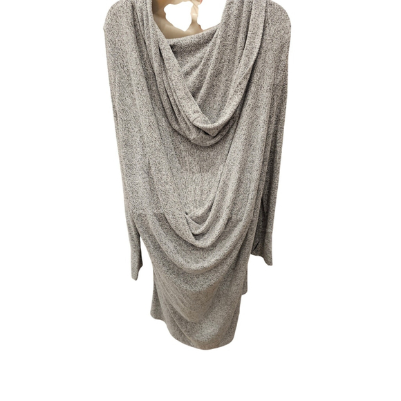 Athleta slouchy cardigan grey open hooded cardigan office sweater L EUC knit - Picture 2 of 6